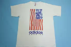 Adidas America Vintage 90's Made in USA Single Stitch Flag T-Shirt