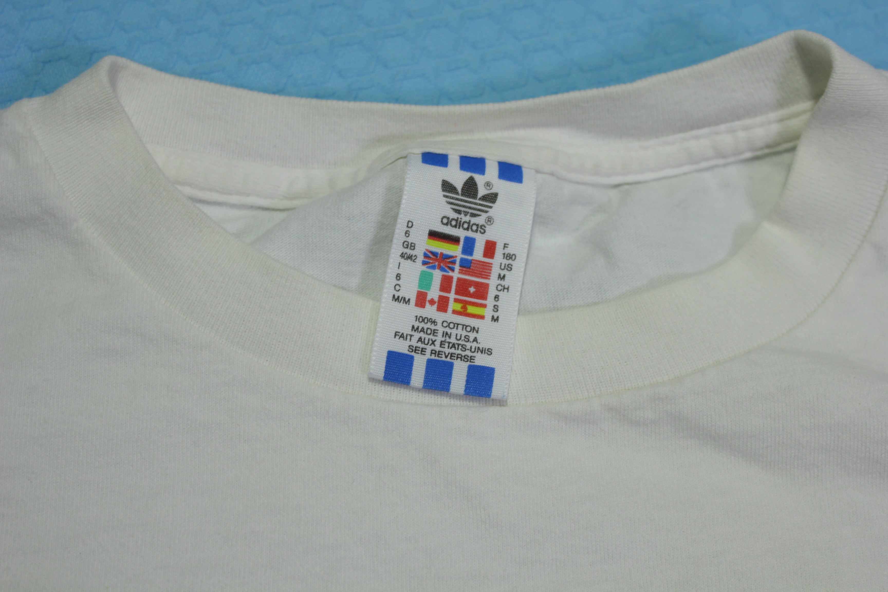 Adidas America Vintage 90's Made in USA Single Stitch Flag T-Shirt