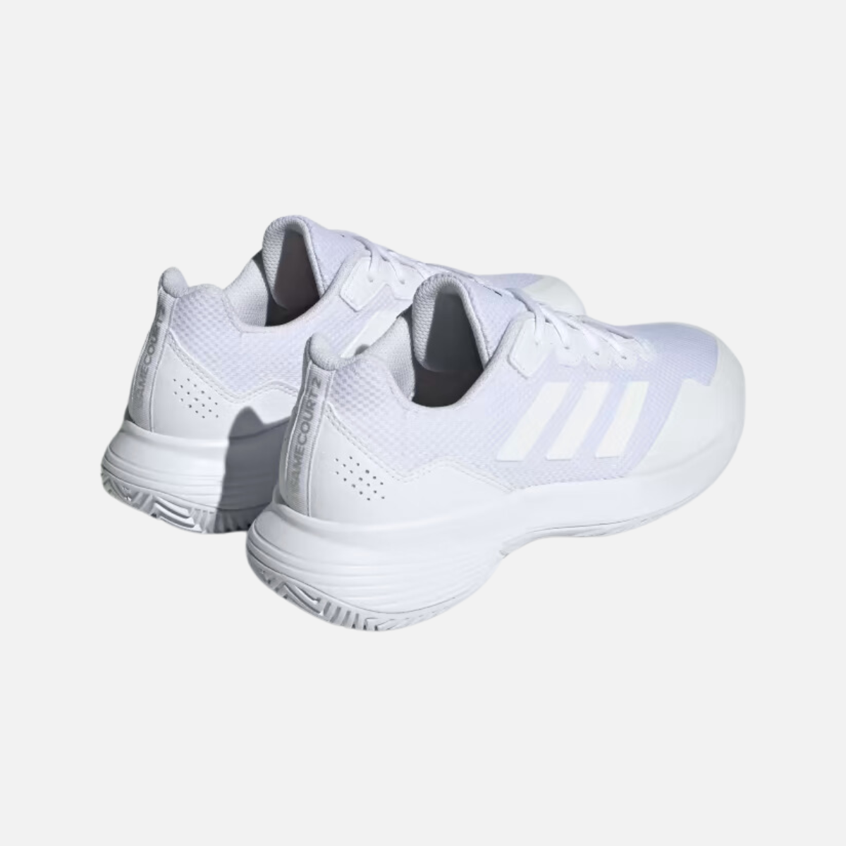 Adidas GAMECOURT 2.0 Tennis Shoes -Cloud White/Cloud White/Matte Silver