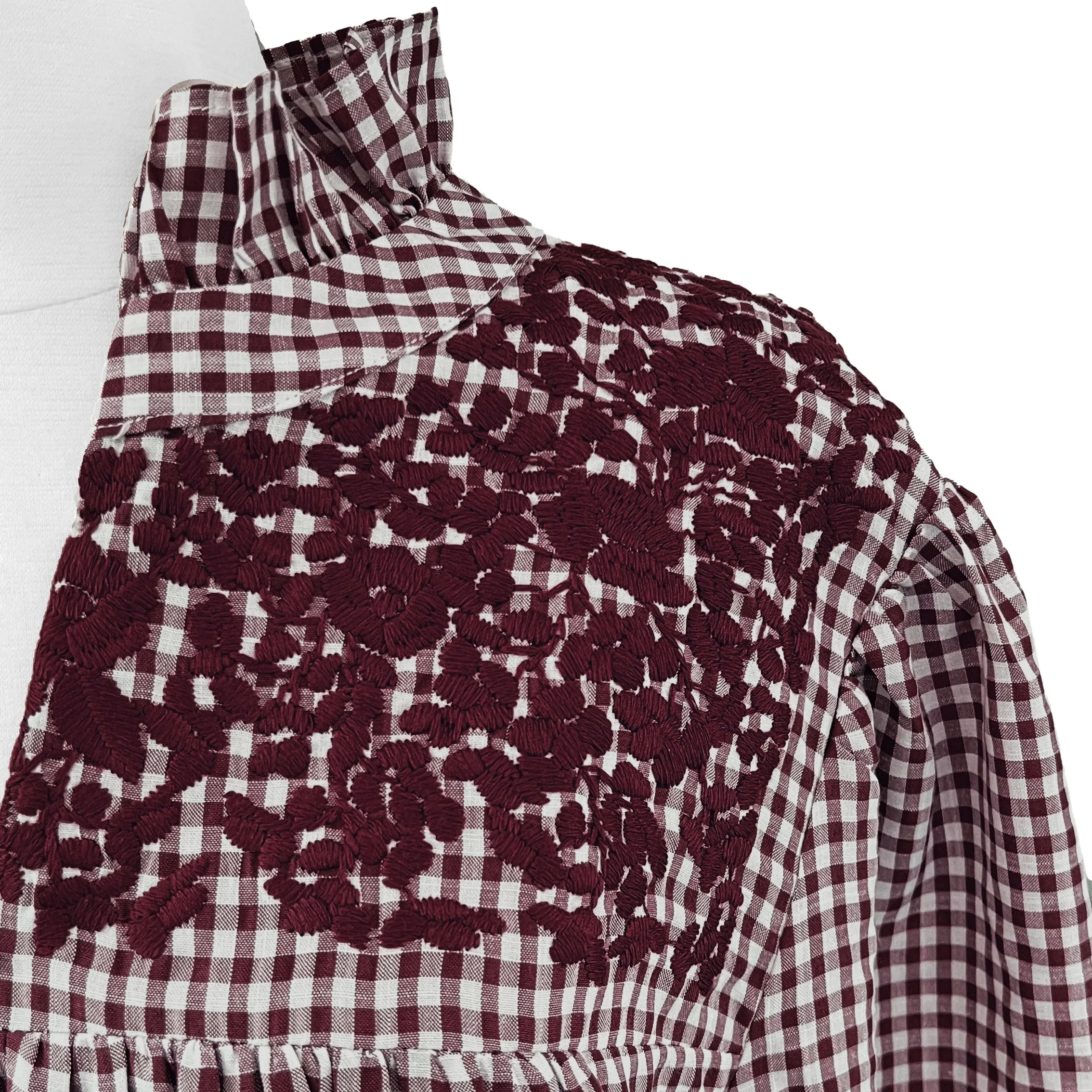 Aggie Maroon Gingham Tailgater Blouse