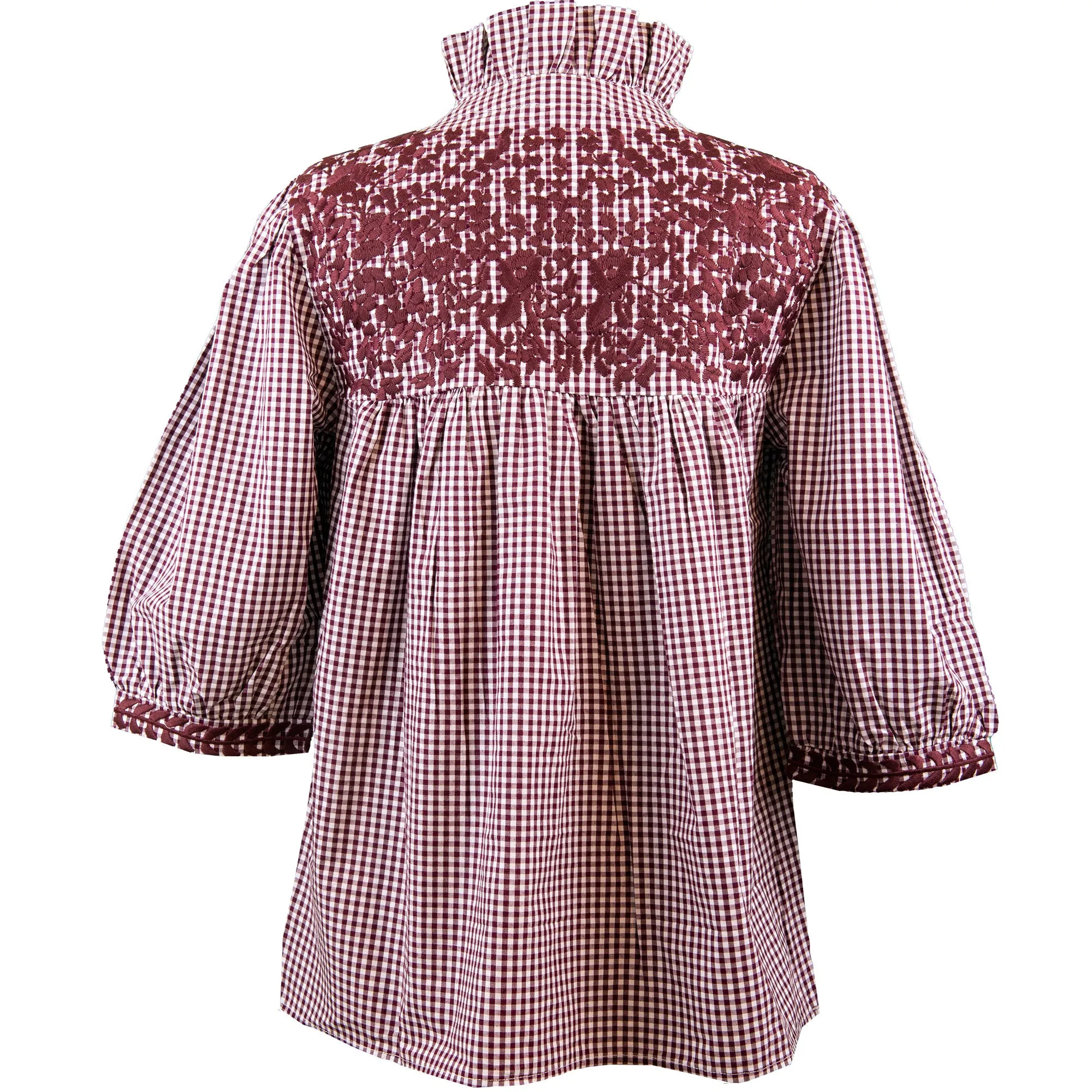 Aggie Maroon Gingham Tailgater Blouse