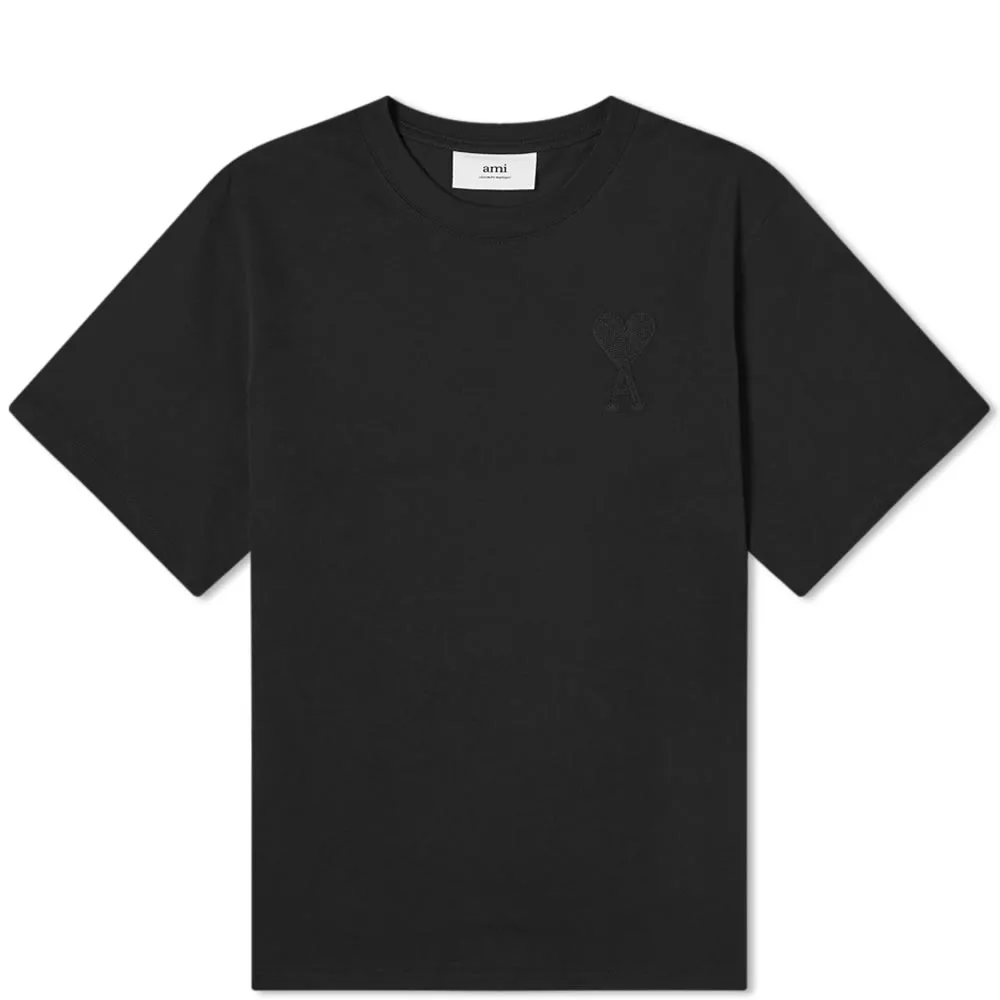 AMI Tonal Logo T-ShirtBlack