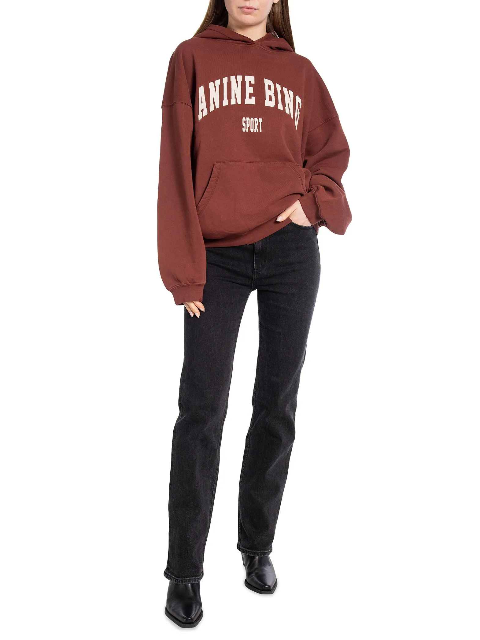 ANINE BING SWEATER HARVEY DARK CHERRY