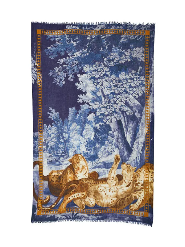 Aubusson Scarf Indigo 