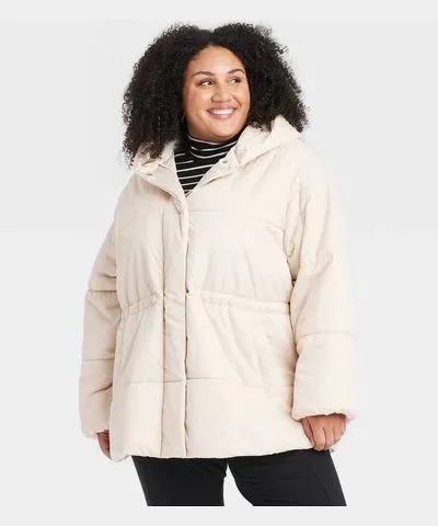 Ava & Viv Women's Mid-Length Puffer Jacket