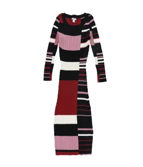 Bar Iii Womens Striped Sweater Dress, TW2