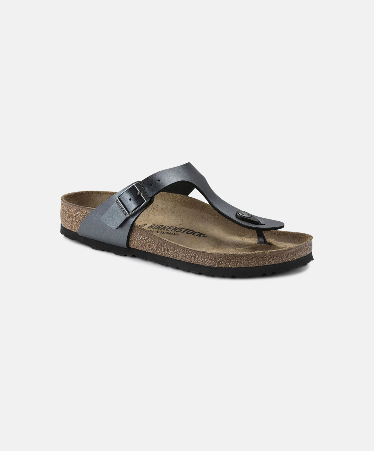 Birkenstock Gizeh Birko-Flor Metallic Black Sandals