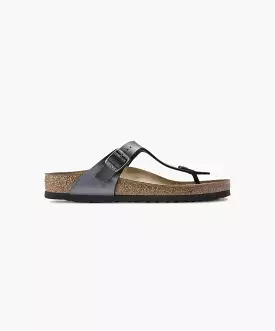 Birkenstock Gizeh Birko-Flor Metallic Black Sandals