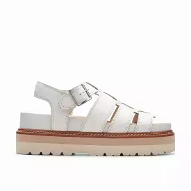 Clarks Orianna Twist Off White Leather Sandals