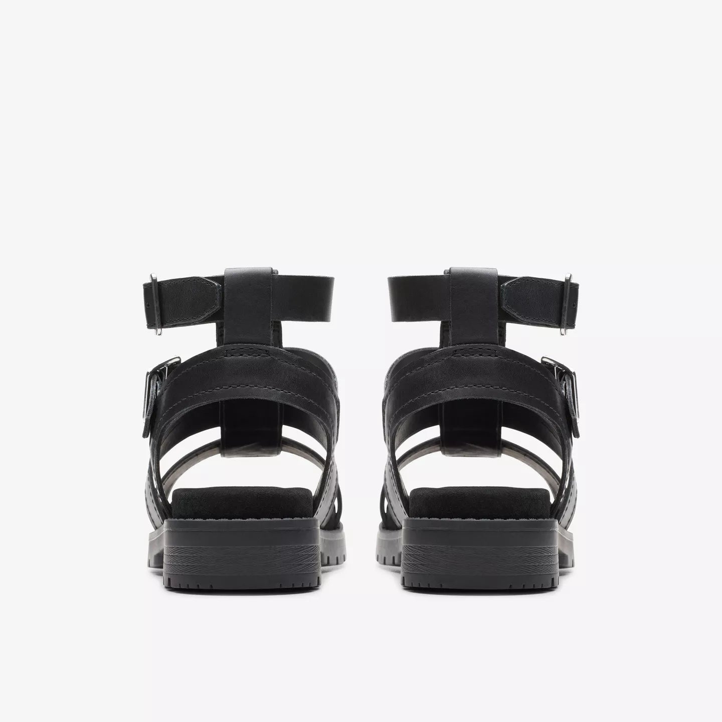 Clarks Orinoco Cove Black Leather Sandals