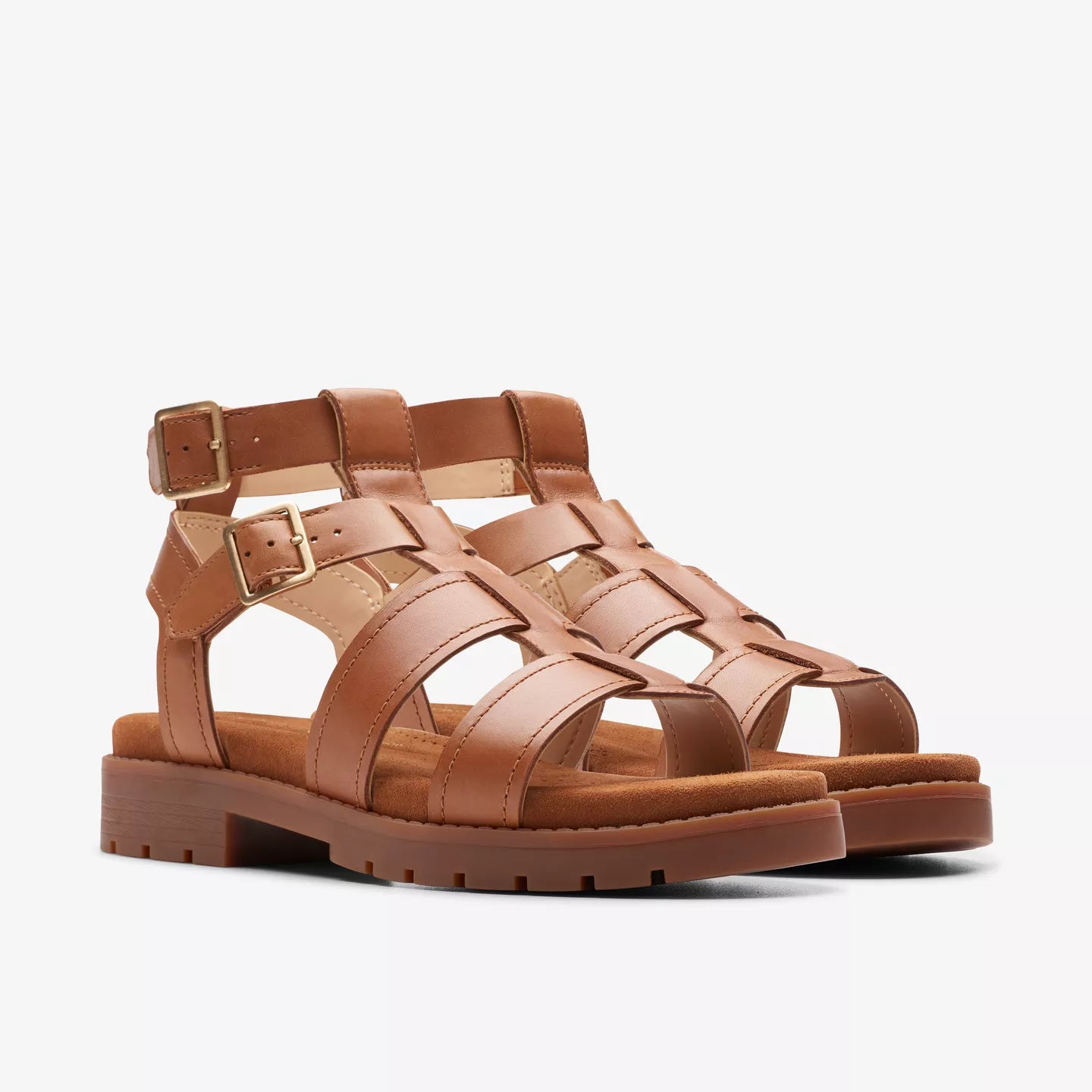 Clarks Orinoco Cove Tan Leather Sandals