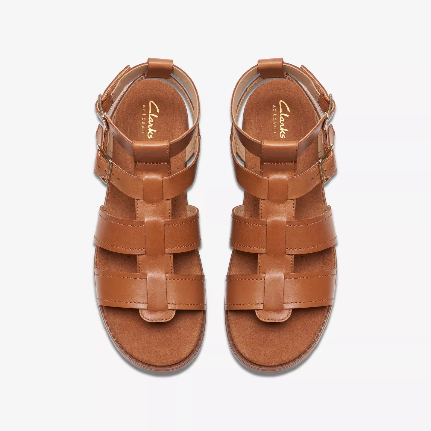 Clarks Orinoco Cove Tan Leather Sandals