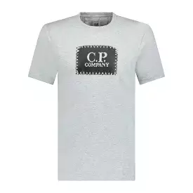 CP Company Stitch Logo Print T-Shirt Grey