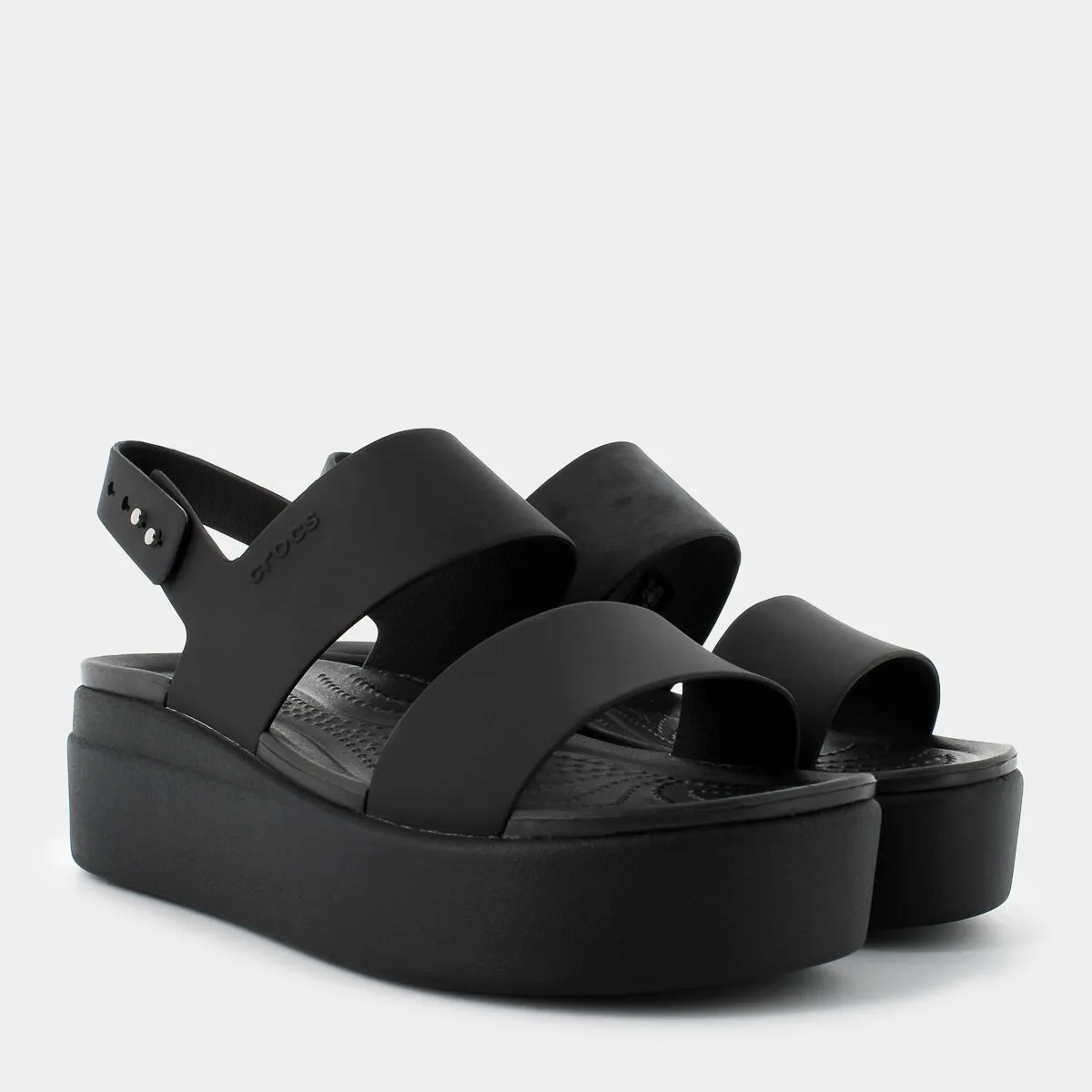 CR.206453Crocs Brooklyn Low Wedge Wblack/black- CIABATTE