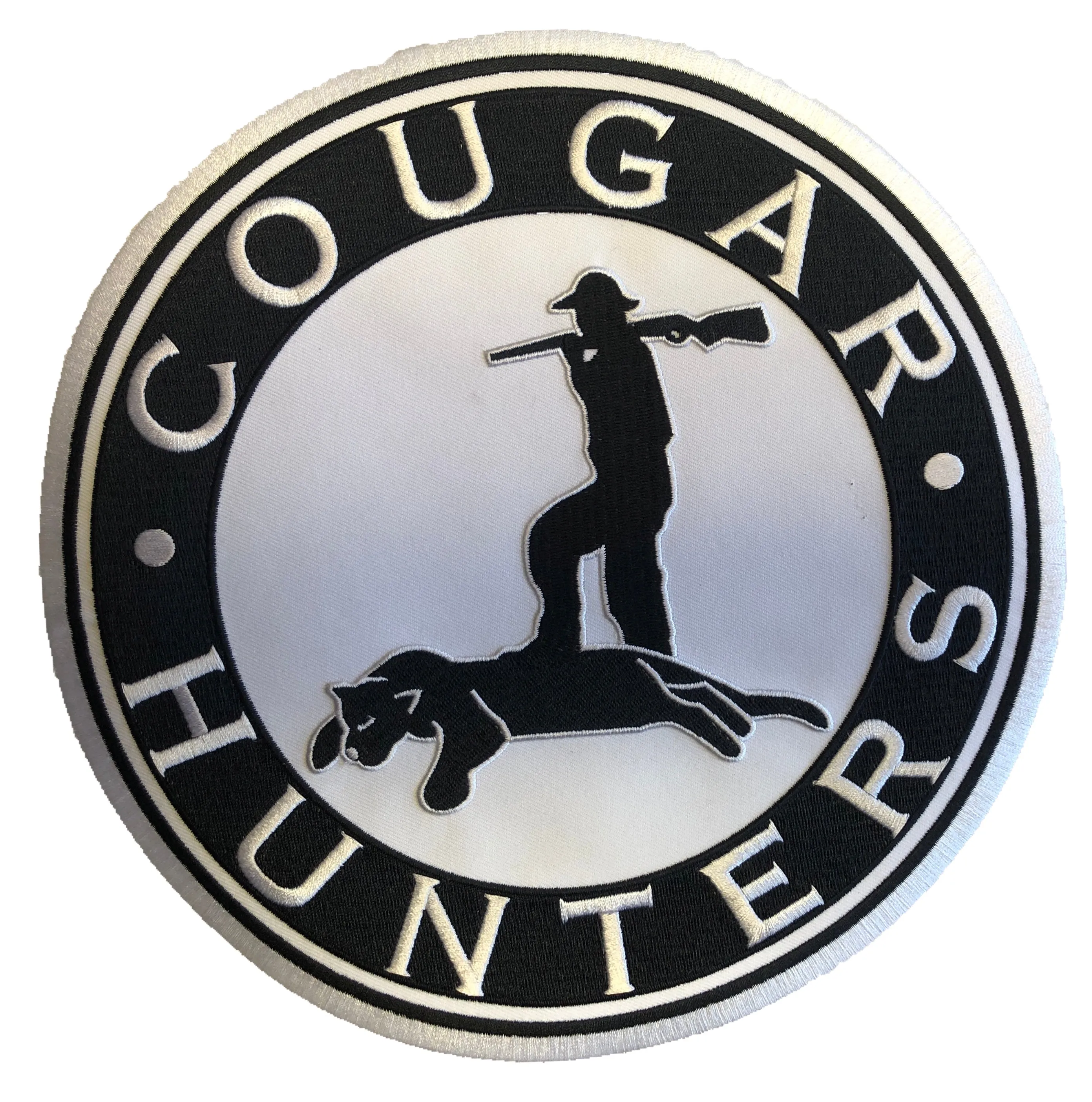 Custom Hockey Jerseys with the Cougar Hunters Embroidered Twill Logo