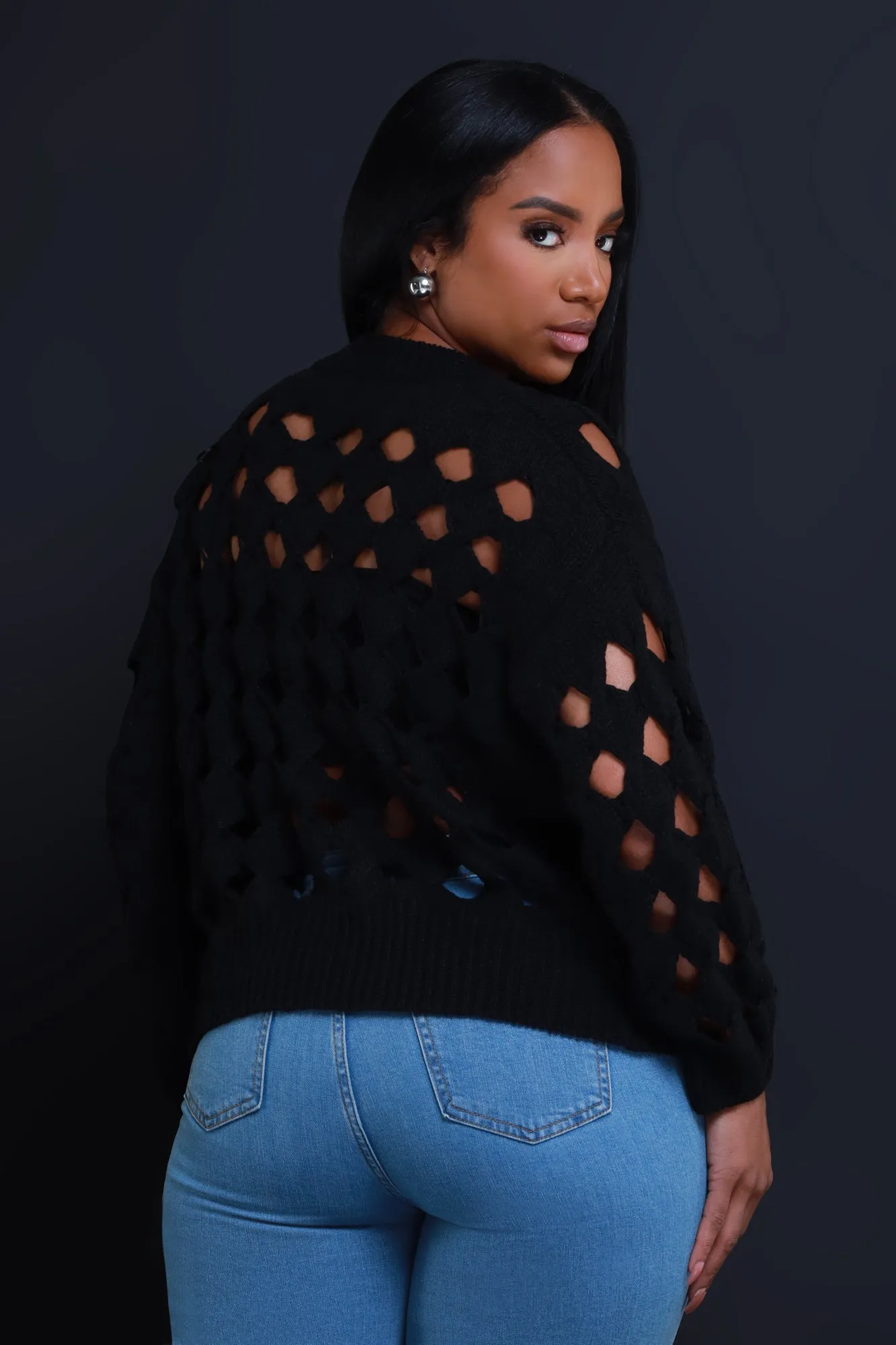 Deserve It Cut Out Sweater - Black