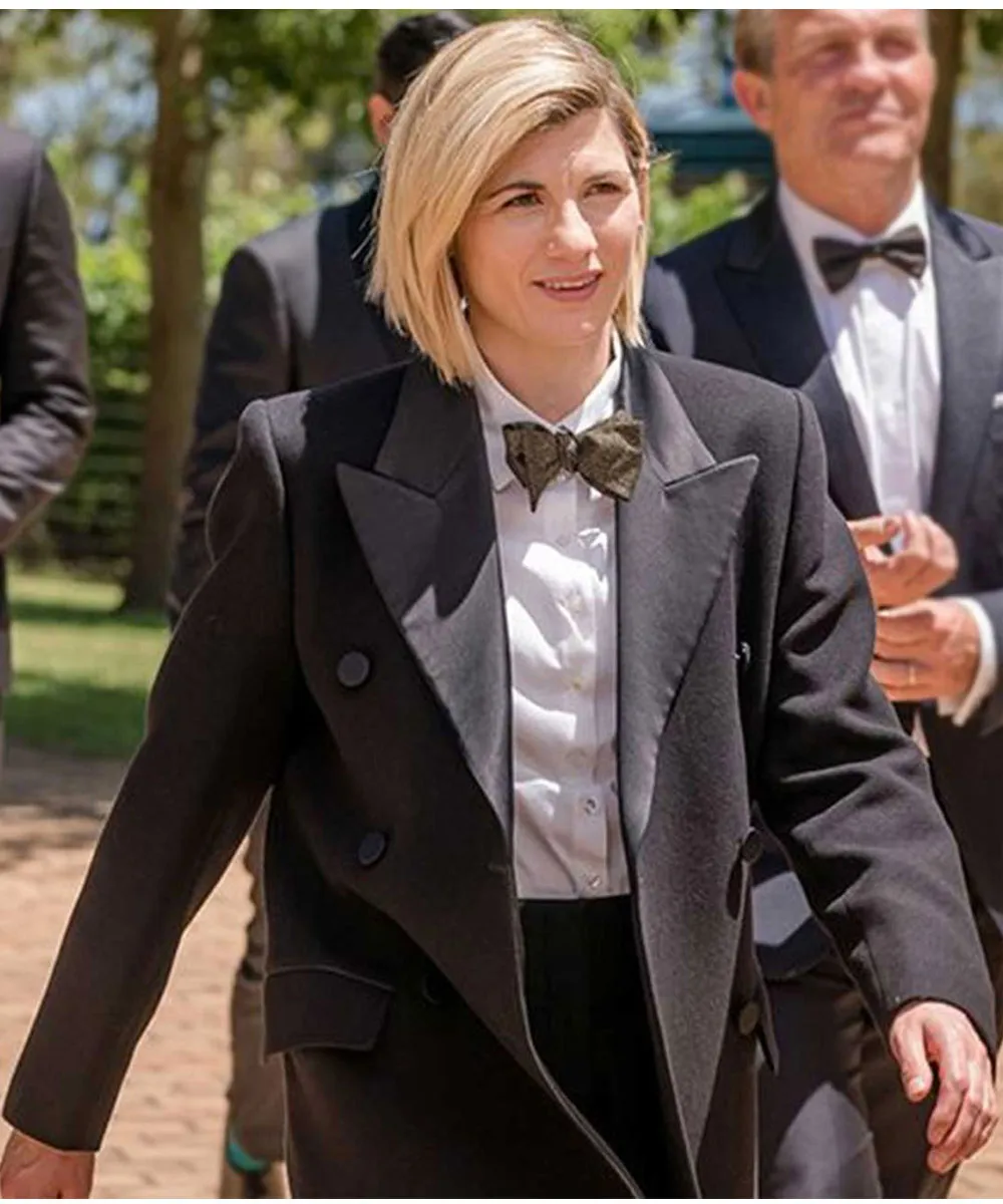 Doctor Who Jodie Whittaker Black Wool Coat