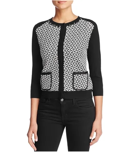 Finity Womens Geometric Knit Sweater