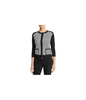 Finity Womens Geometric Knit Sweater