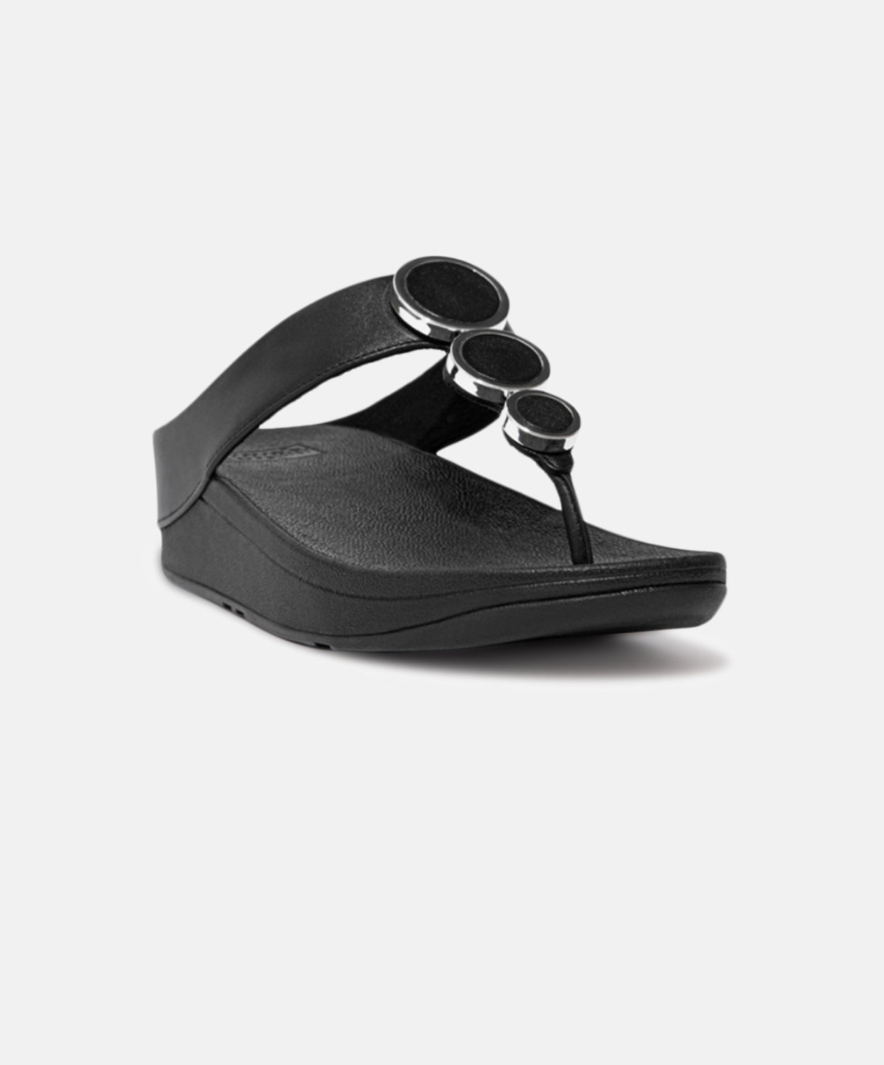 FitFlop Halo Leather Toe Post Sandals Black