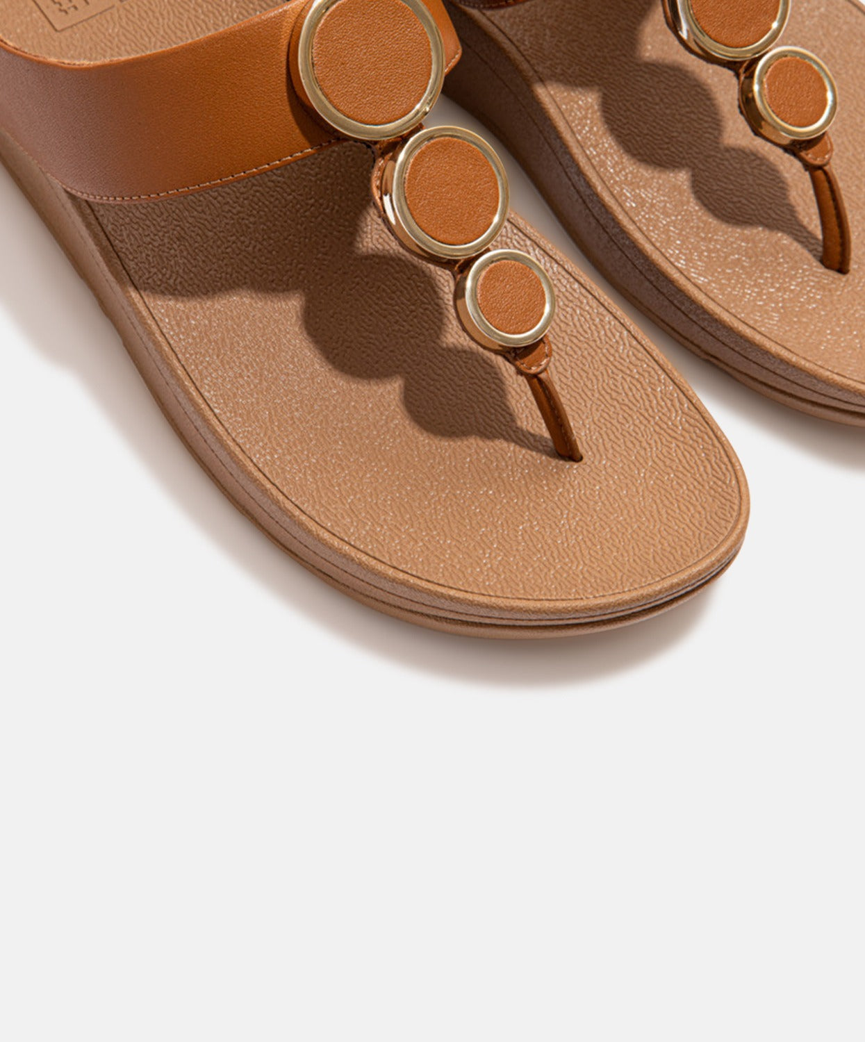 FitFlop Halo Leather Toe Post Sandals Brown