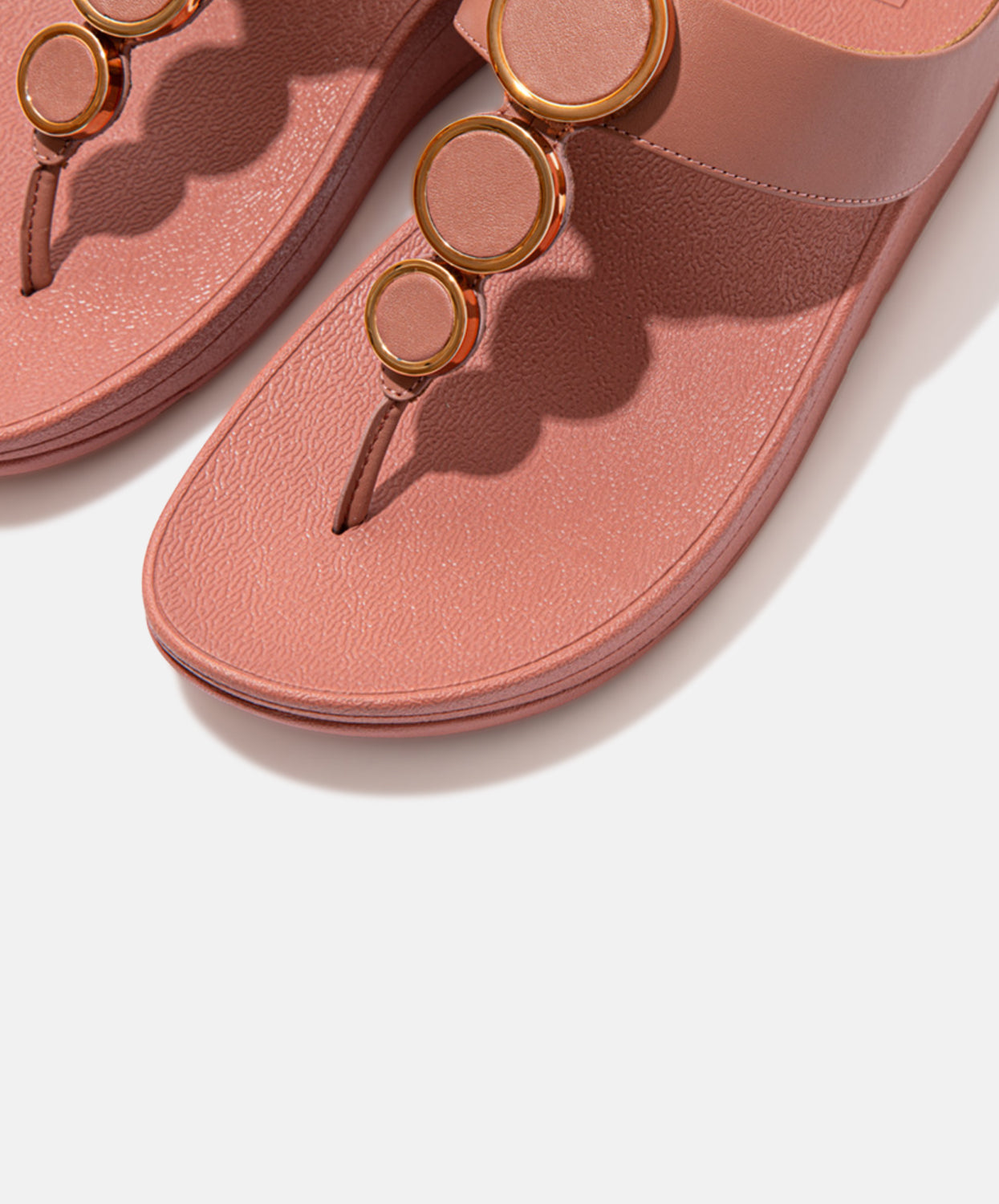 FitFlop Halo Leather Toe Post Sandals Pink