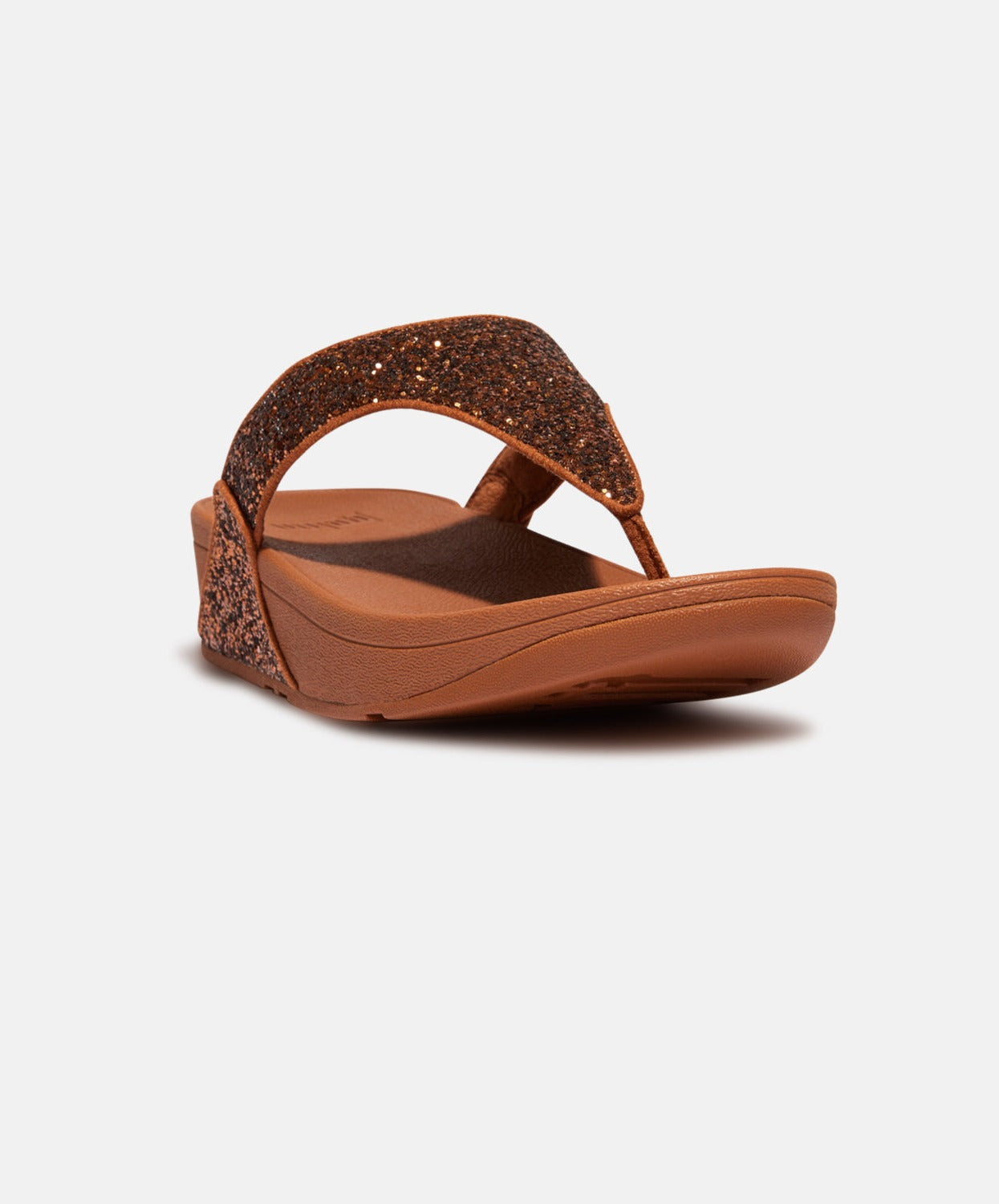 FitFlop Lulu Glitter Toe Post Sandals Brown