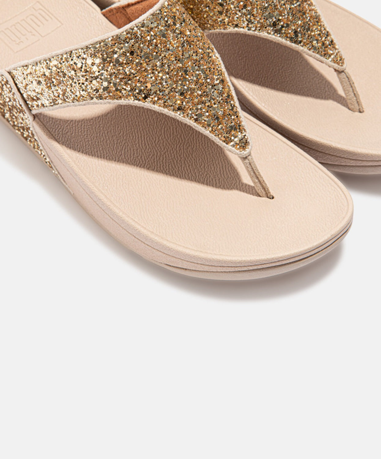 FitFlop Lulu Glitter Toe Post Sandals Gold