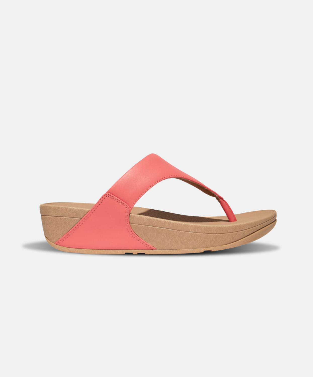 Fitflop Lulu Leather Toe Post Rosy Coral