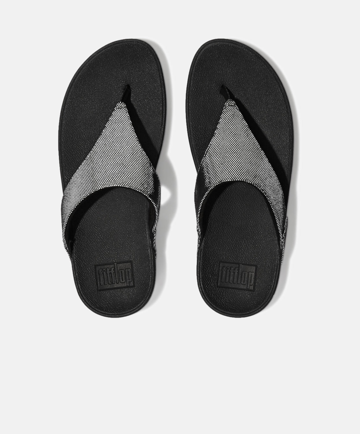 FitFlop Lulu Lustra All Black Toe-Post Sandals