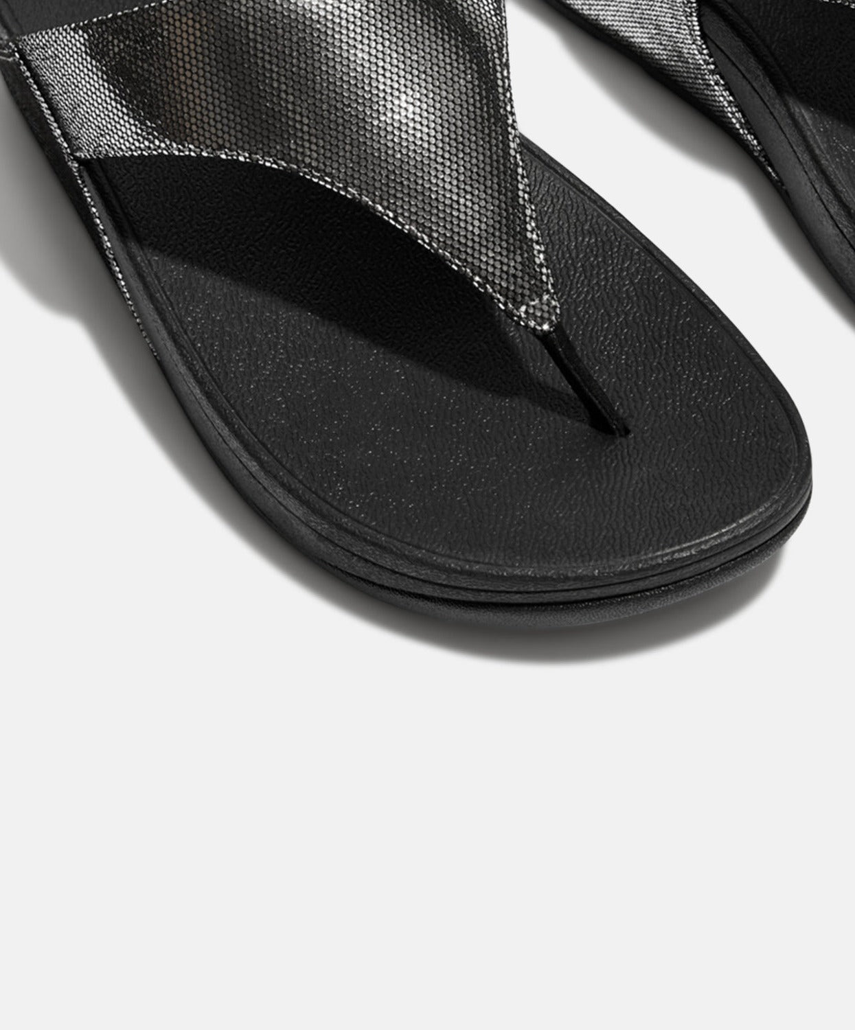 FitFlop Lulu Lustra All Black Toe-Post Sandals