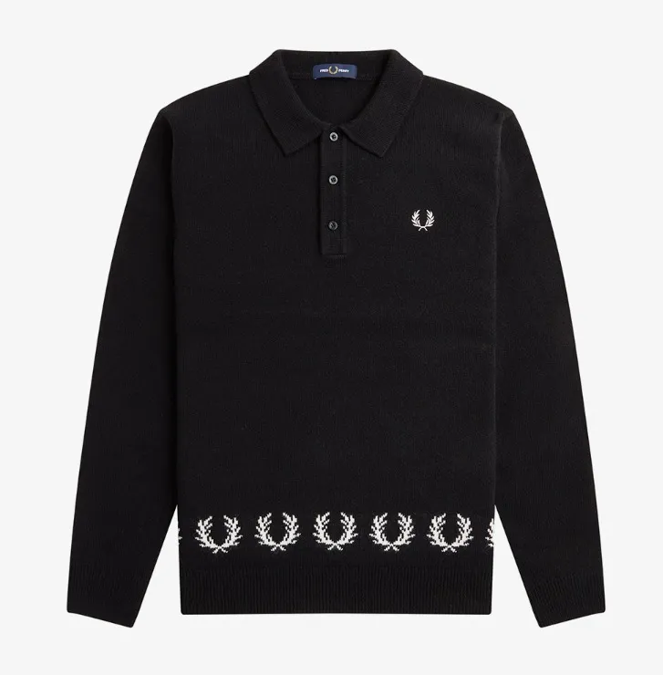 FRED PERRY  |Unisex Wool Street Style Long Sleeves Plain Cotton Logo