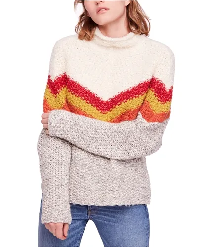 Free People Womens Striped Pullover Sweater, TW2