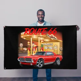 Gas Station Mercury Cougar Sublimation Flag