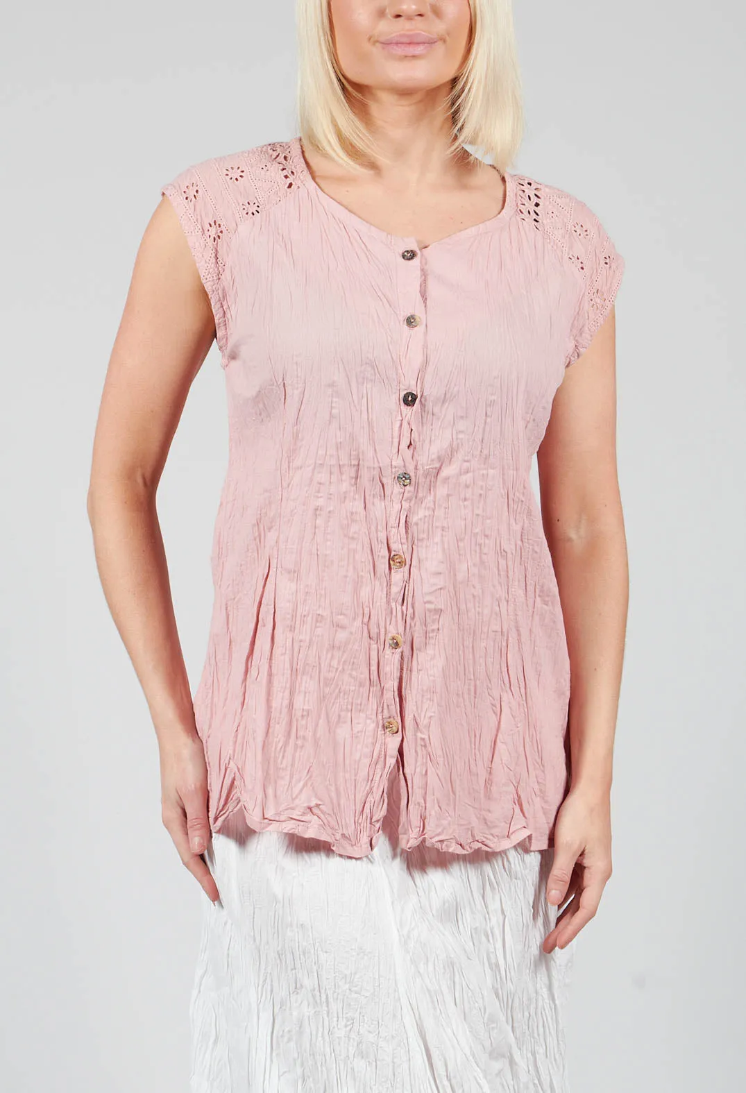 Geraniund Blouse in Lotus Pink