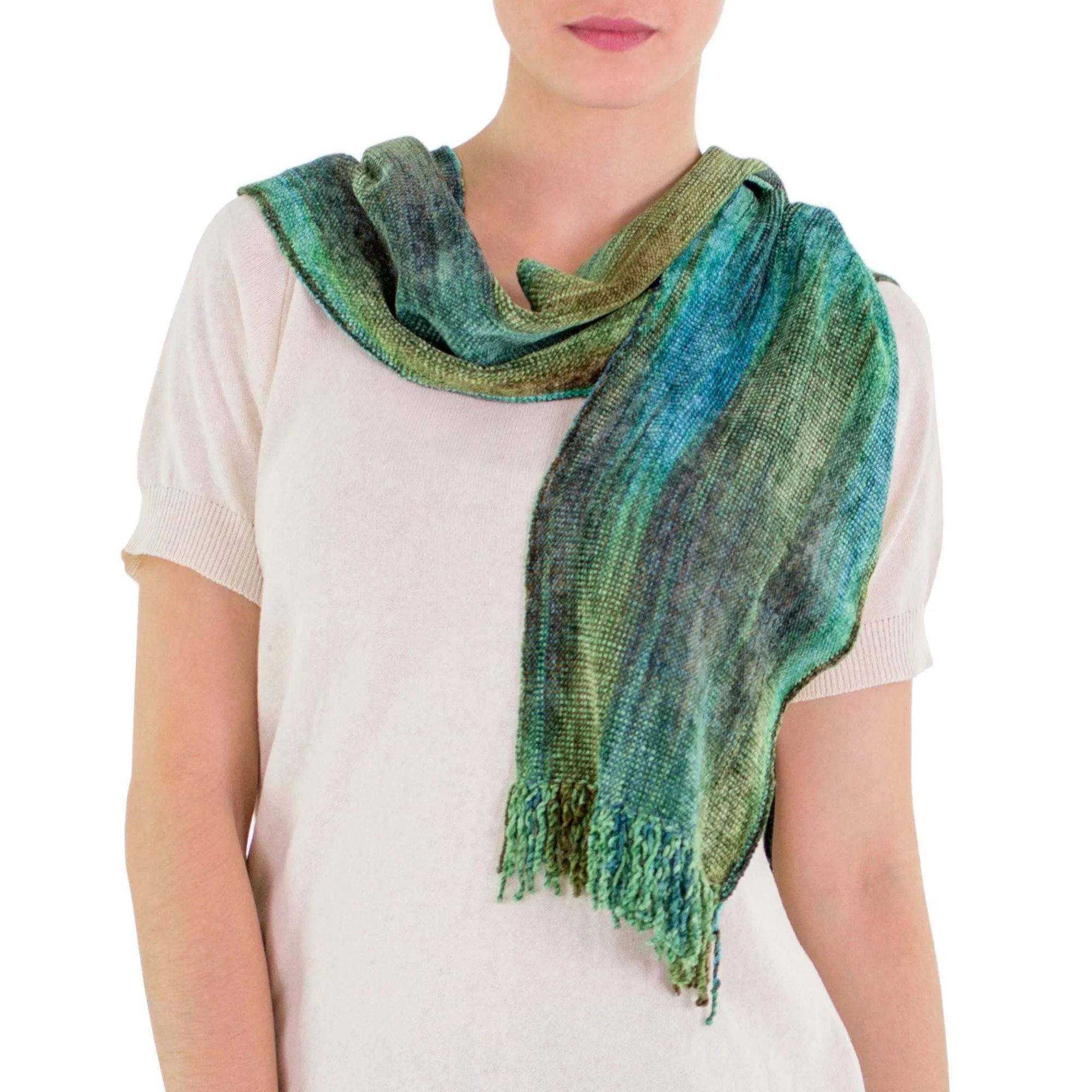 Handcrafted Emerald Scarf