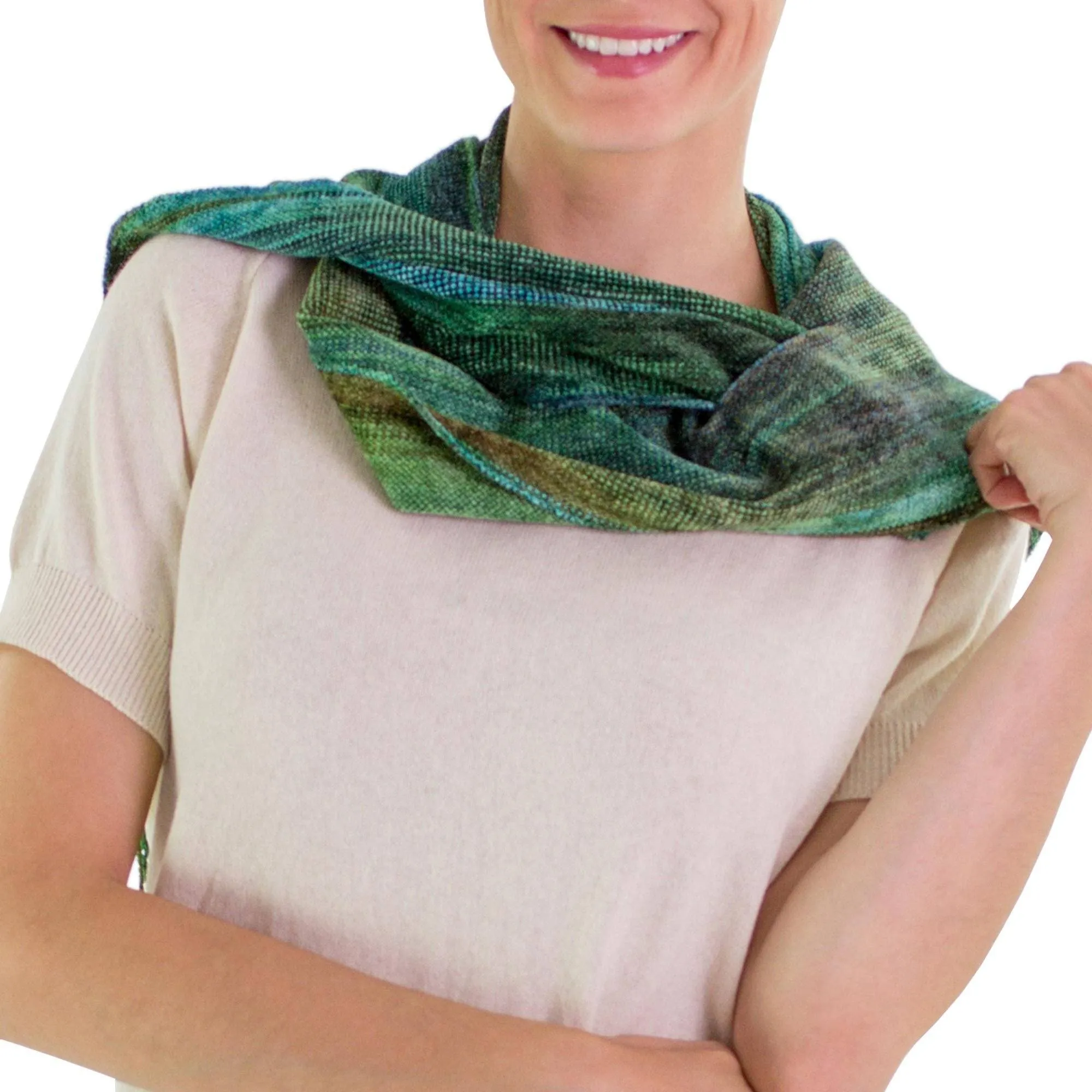 Handcrafted Emerald Scarf