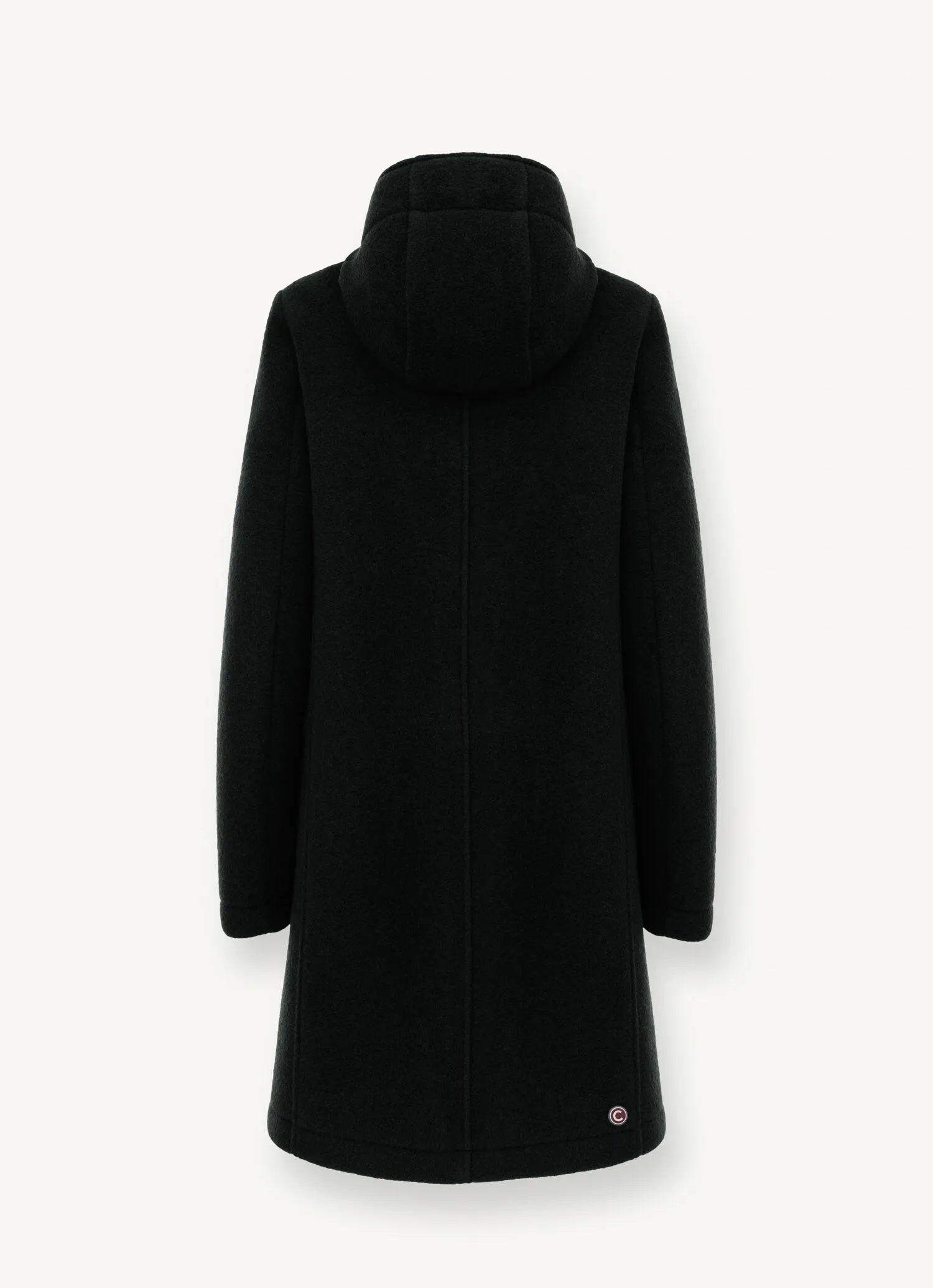 Hooded coat in woolen cloth-