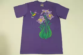 Hummingbird and Flowers Vintage Oneita Made in USA T-Shirt