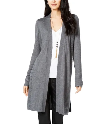 I-N-C Womens Ribbed Side Cardigan Sweater