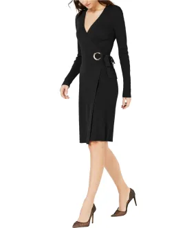 I-N-C Womens Wrap Sweater Dress