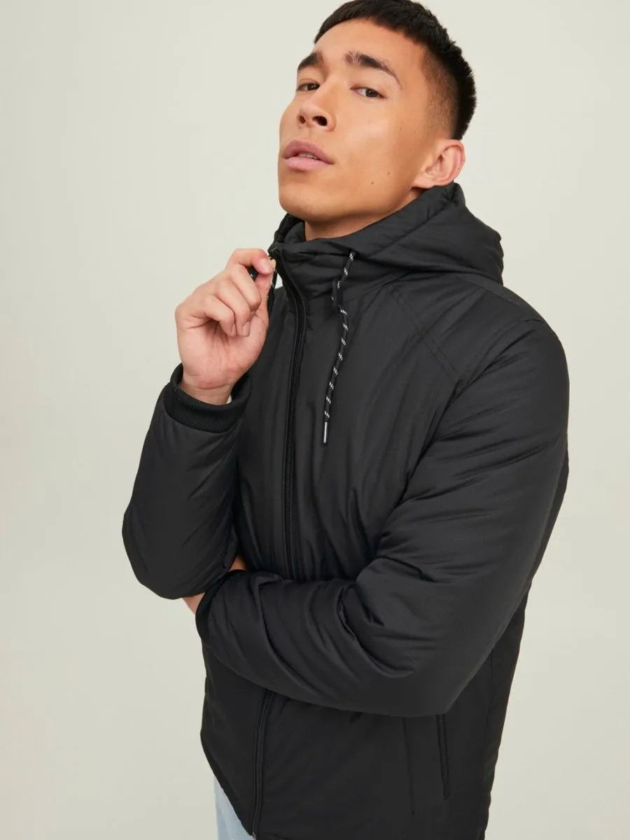 Jack & Jones Hooded Lock Casual Jacket Black