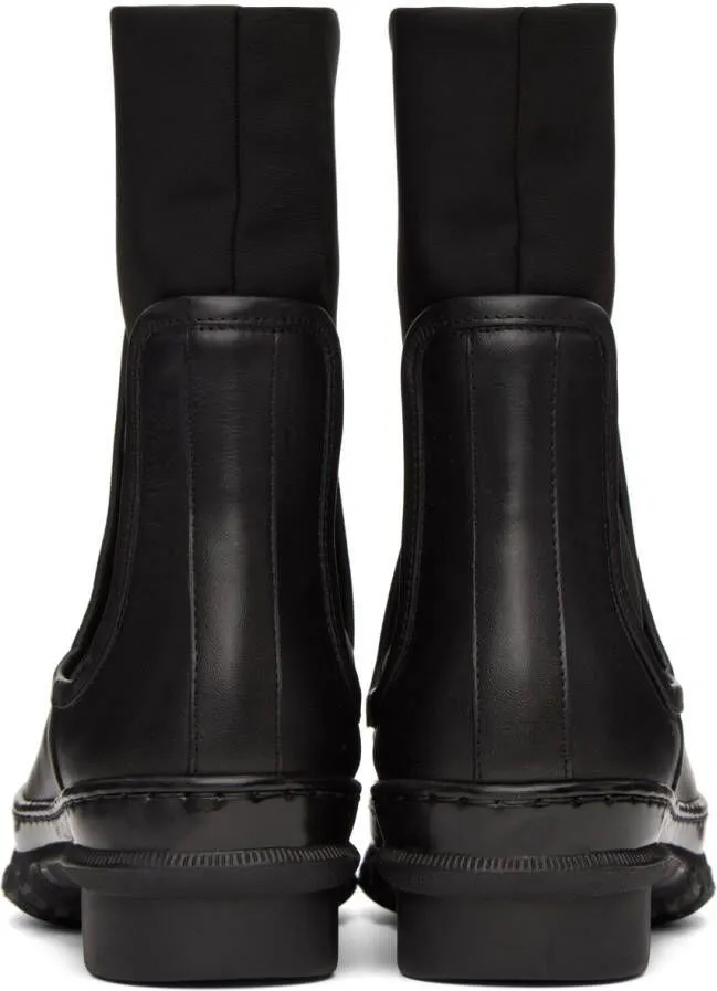 Legres Black Leather Chelsea Boots