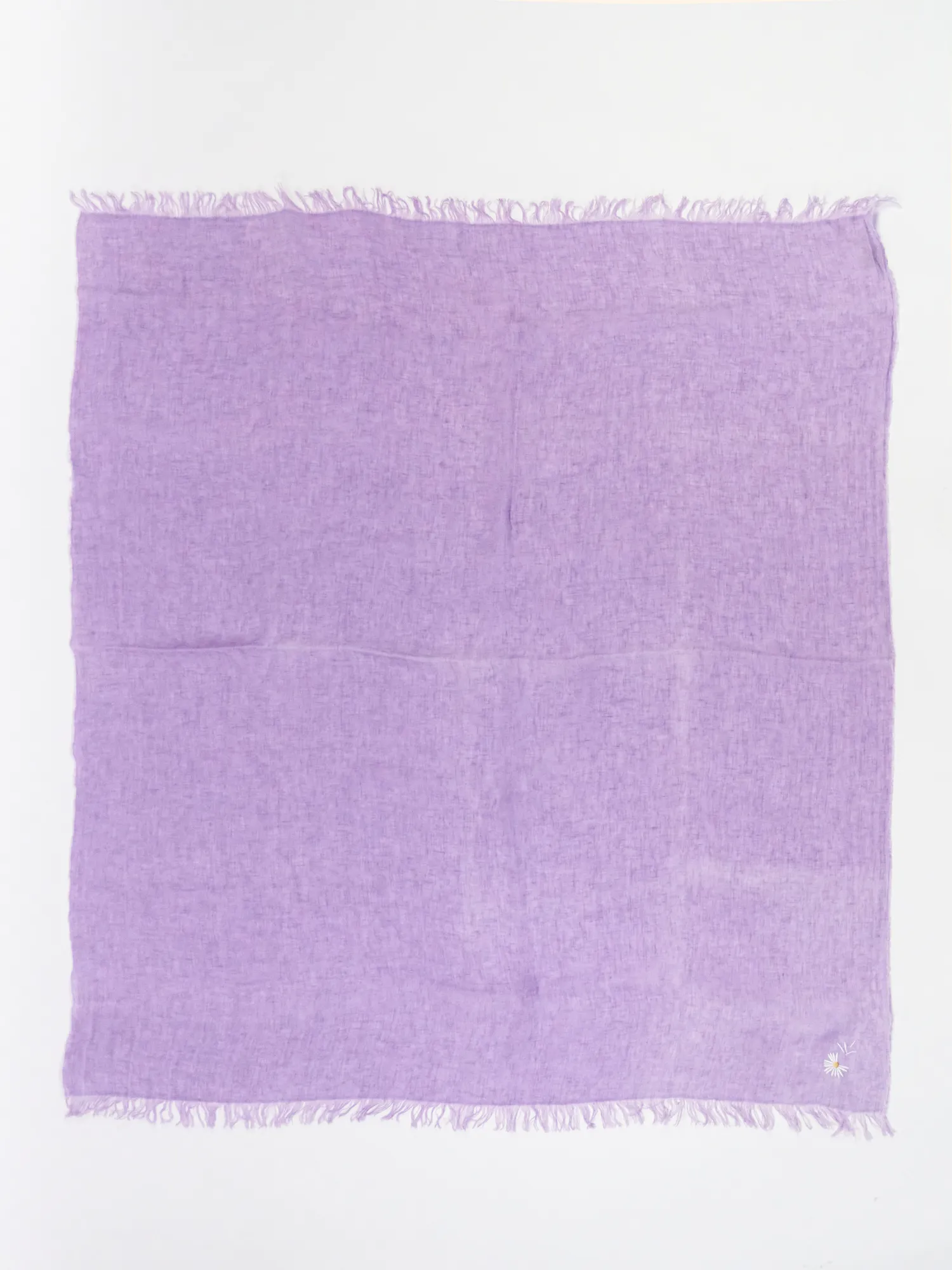 Linen Square Scarf Violet 