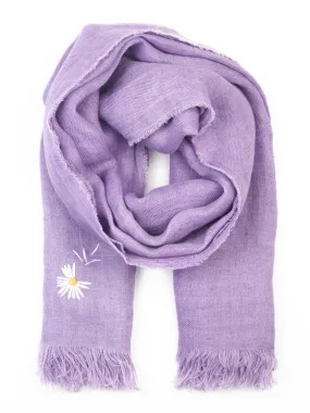 Linen Square Scarf Violet 