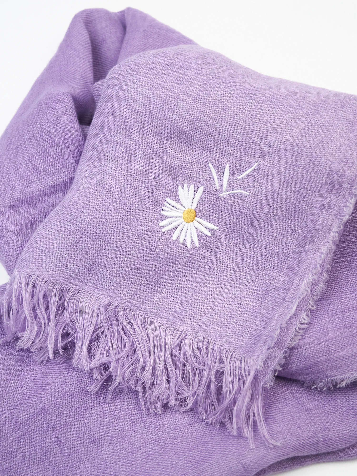 Linen Square Scarf Violet 