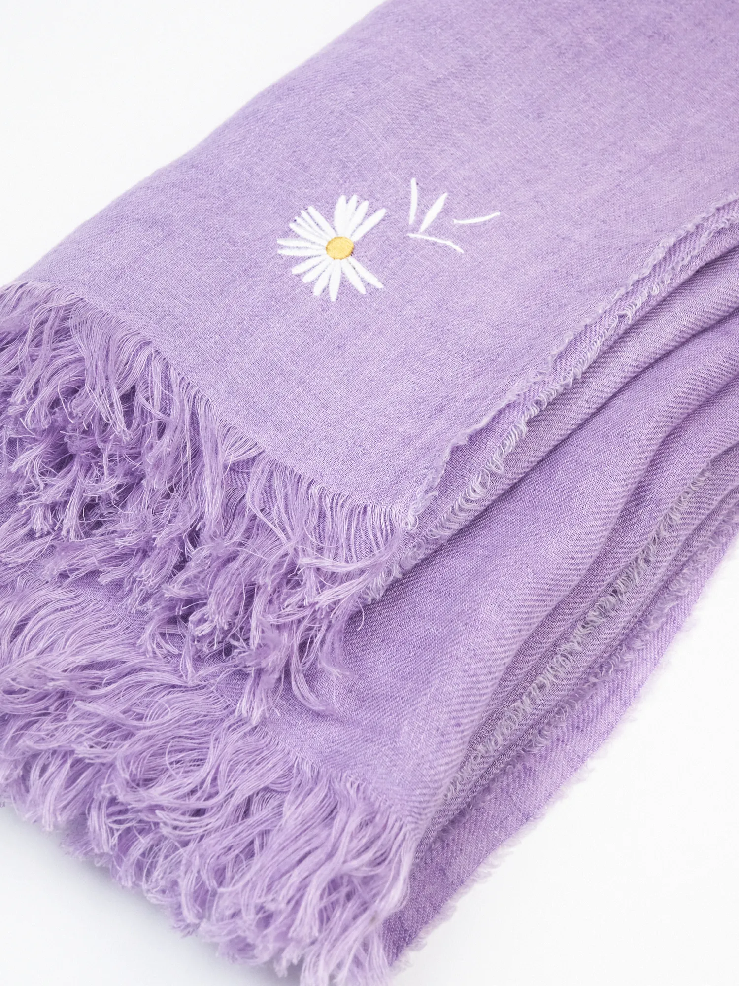 Linen Square Scarf Violet 