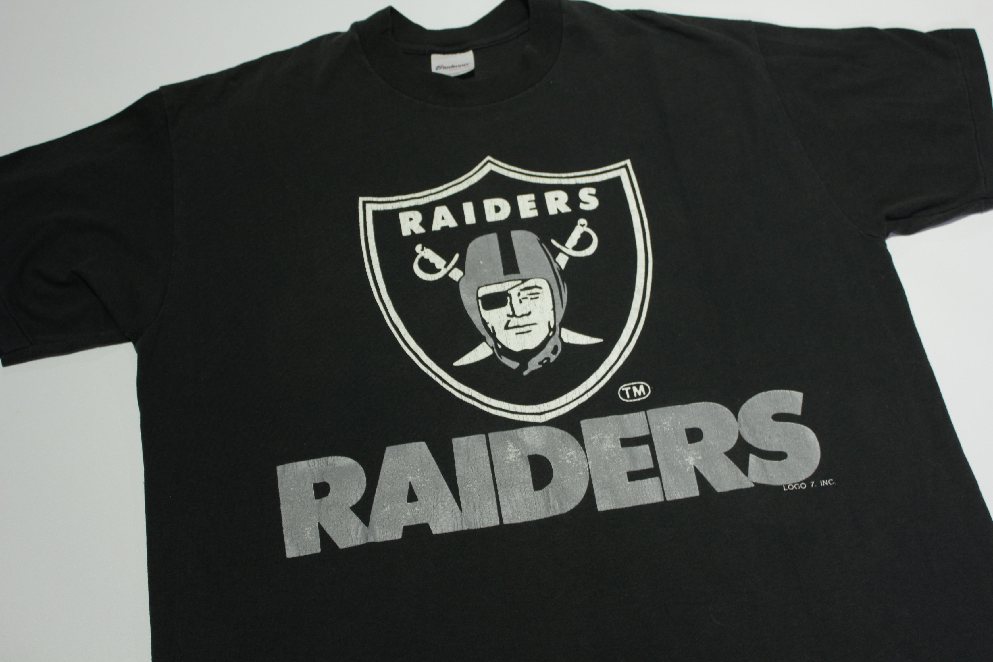 Los Angeles Raiders Vintage Logo 7 Single Stitch 90's Football T-Shirt