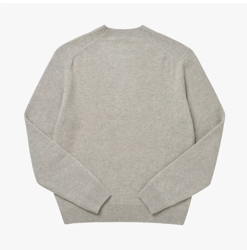 MAISON KITSUNE  |Crew Neck Wool Street Style Long Sleeves Plain Logo