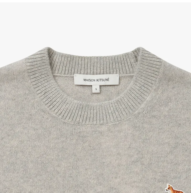 MAISON KITSUNE  |Crew Neck Wool Street Style Long Sleeves Plain Logo